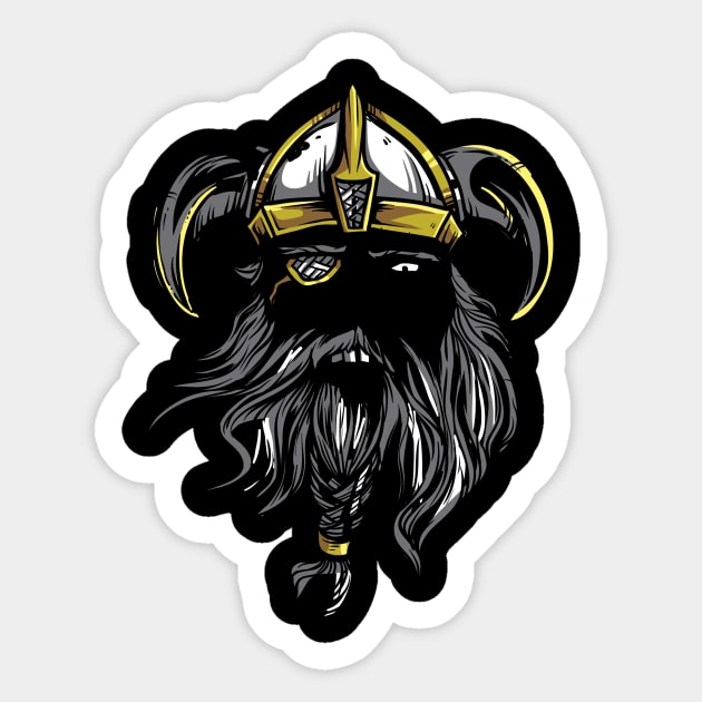 Old Viking Sticker by Designious